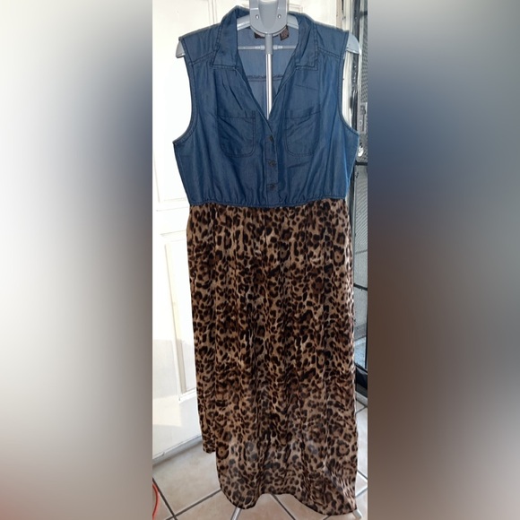 Speed Control Dresses & Skirts - Speed Control- Denim Maxi Dresses for Women